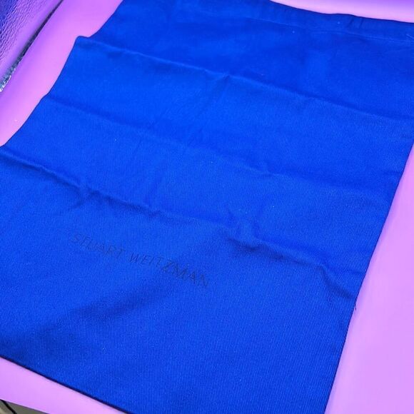 Stuart Weitzman Drawstring Top Medium Dust Bag Royal Blue Travel Storage Cover - Picture 3 of 7